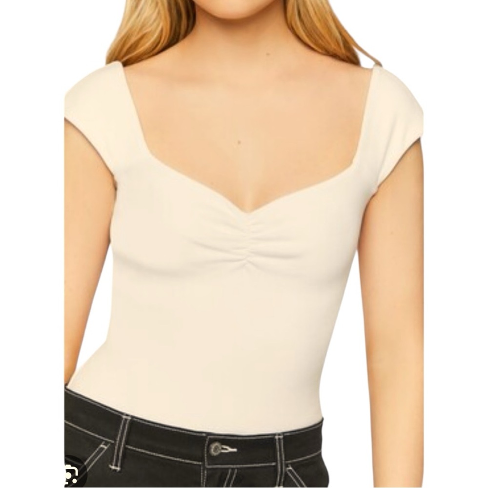 Bin 4C has the BNWT forever  21 Elegant Cream Women's bodysuit size medium
